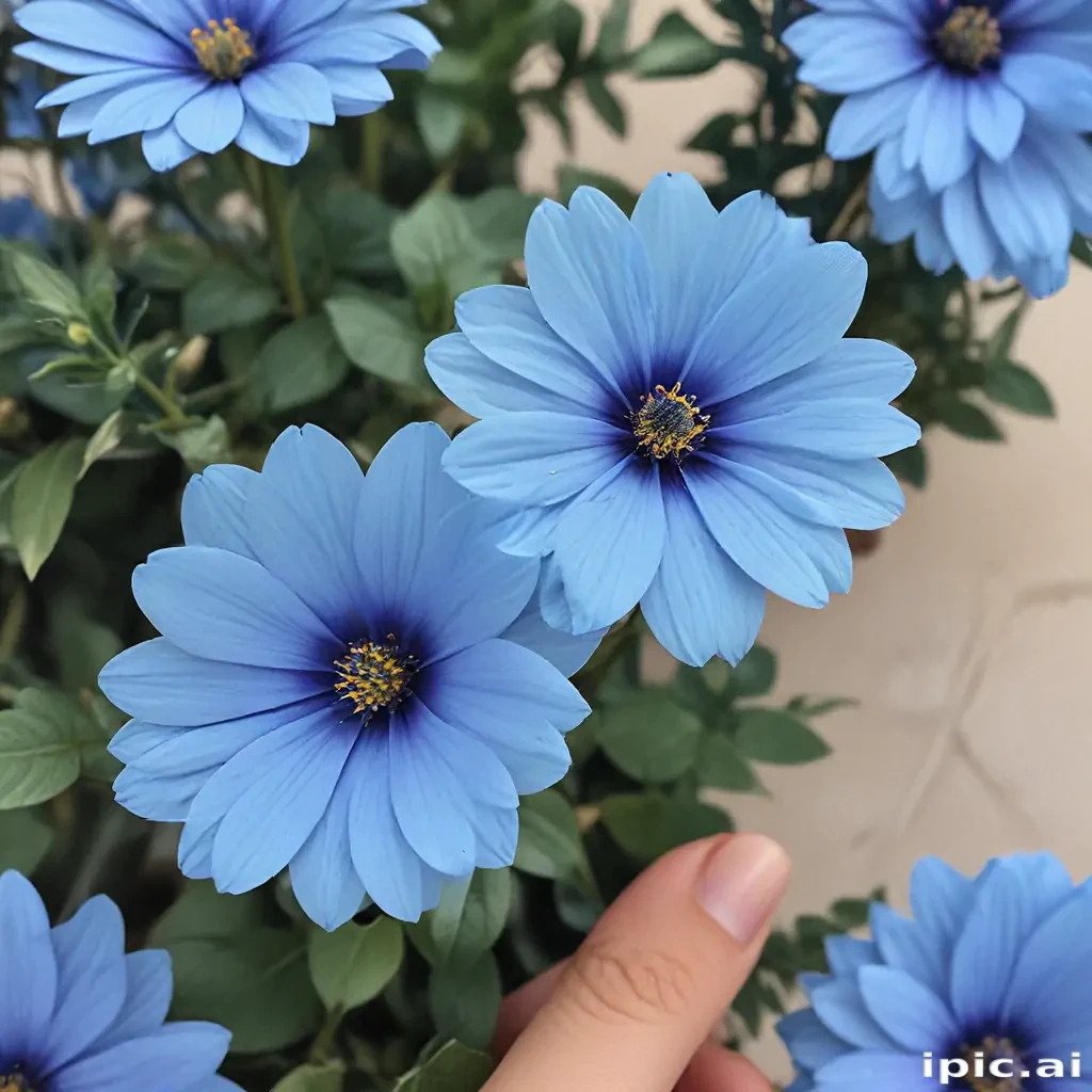 aesthetic blue flowers