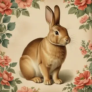 vintage rabbit images