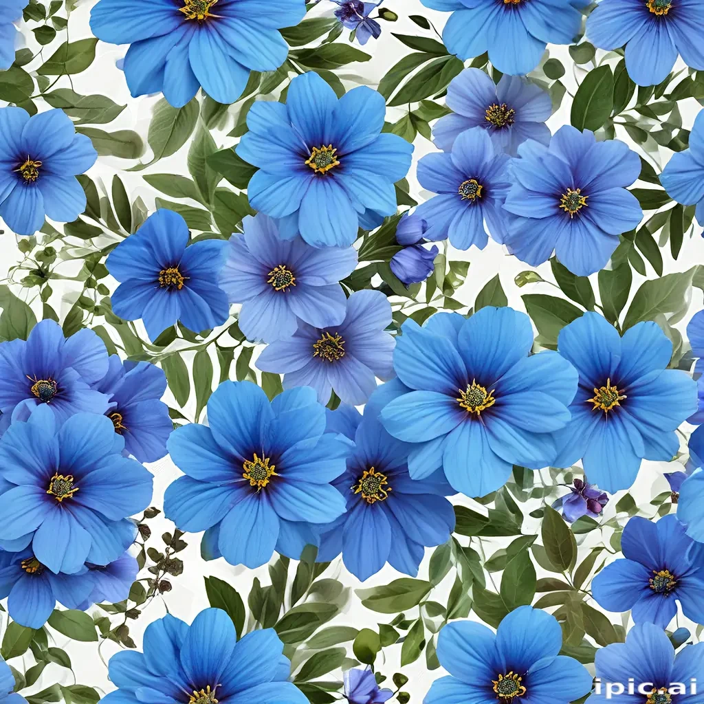 blue flowers transparent background