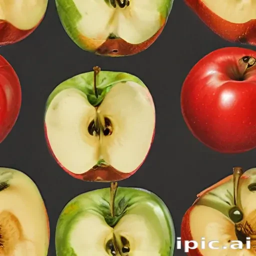 drawn apples