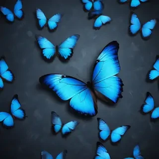 blue butterfly background
