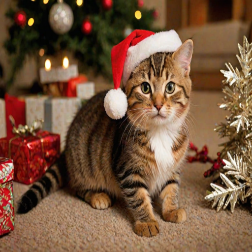 pictures of cats for christmas
