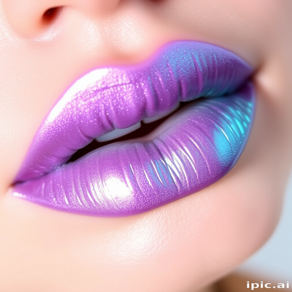 Duochrome lip topper dubbed "Galactic Gleam" that shifts from lavender to mint green, adding dimension and intrigue to any lip color