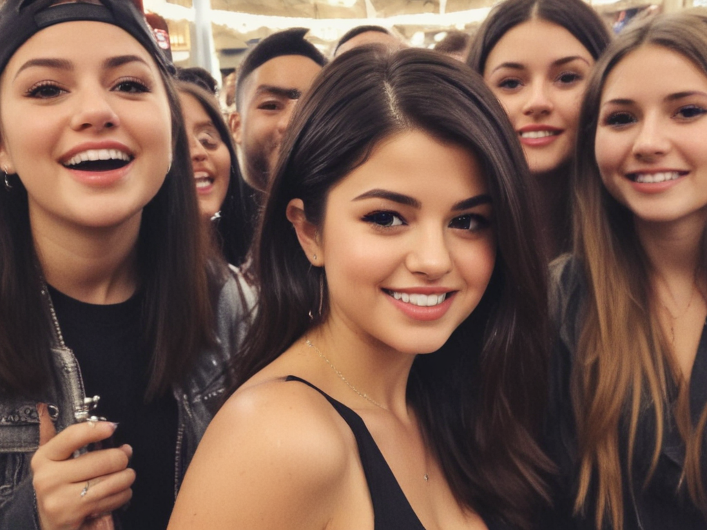 selena gomez with fans