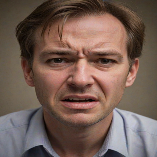 frustrated face