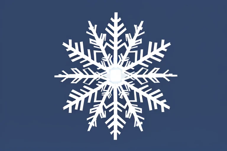 Intricate and Beautiful Snowflake Design Set Against a Deep Blue Background