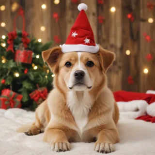 christmas wallpaper dog