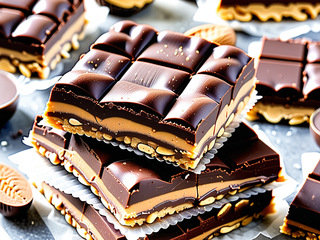 chocolate peanut butter wafer bars