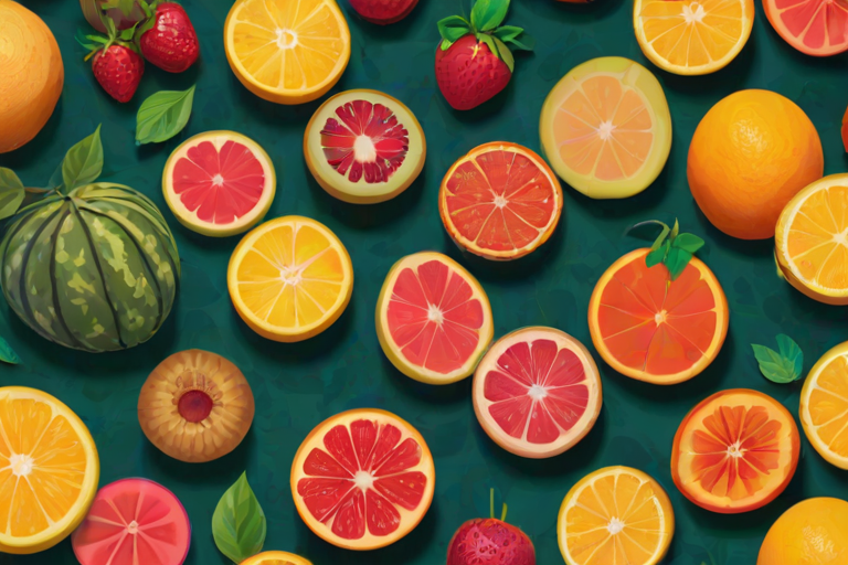 aesthetic fruit background