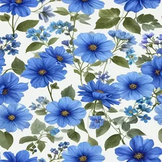 blue flowers transparent