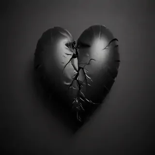 broken heart black