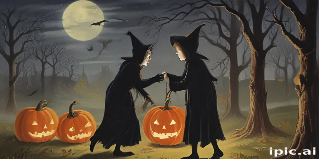 public domain vintage halloween art