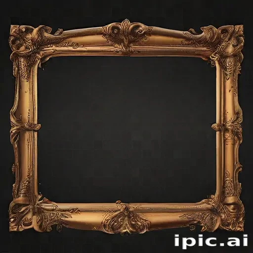 golden frame png transparent