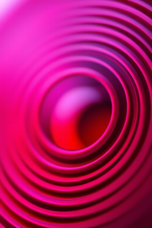 create a vibrant abstract image featuring concentric circular lines in shades of red and purple, with a shallow depth of field, captured with a DSLR camera at f/2.8, ISO 100, 1/60 sec, using a macro lens from a close-up perspective for enhanced detail and quality