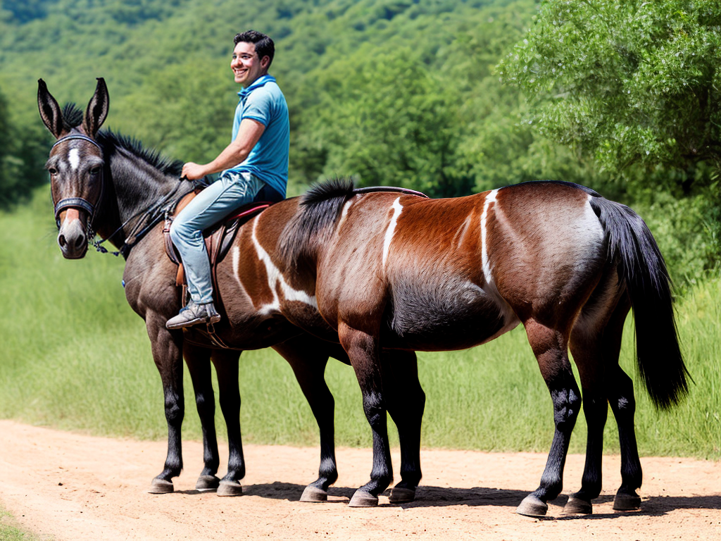 Go Donke Riding donkey riding horse