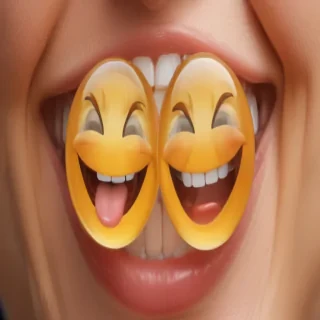 transparent laughing emoji
