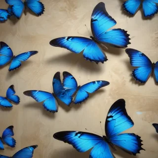 aesthetic blue butterfly