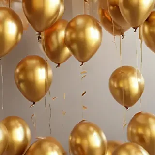 golden balloons