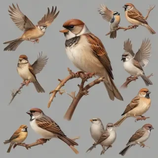 sparrow clipart