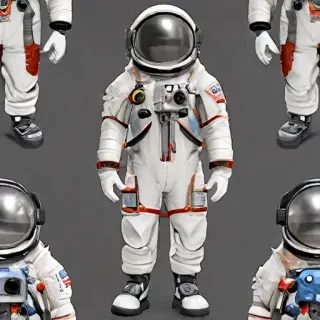 cartoon transparent astronaut suit