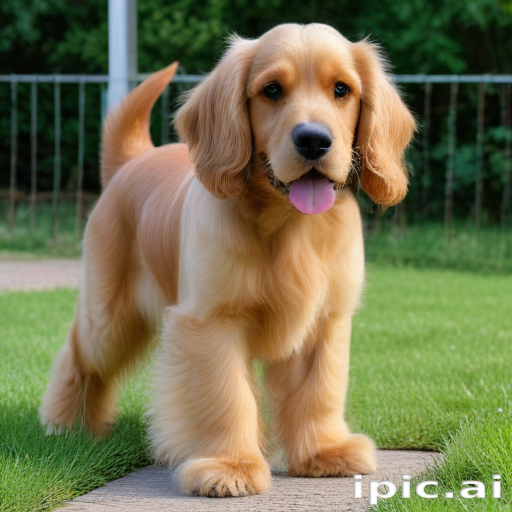 A Playful Golden Retriever Puppy Enjoying a Sunny Day Outdoors in Nature