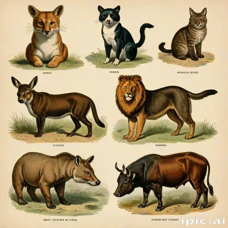 vintage illustrations animals