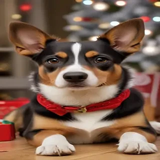 christmas dog wallpaper