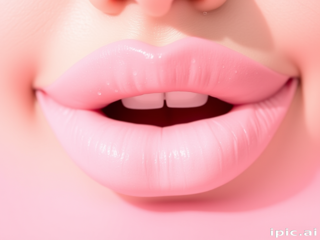 Dreamy "Cotton Candy Cloud" lip mousse envelops lips in a soft, pillowy texture with a delicate pastel pink hue and a lightweight, comfortable formula