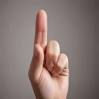 middle finger transparent
