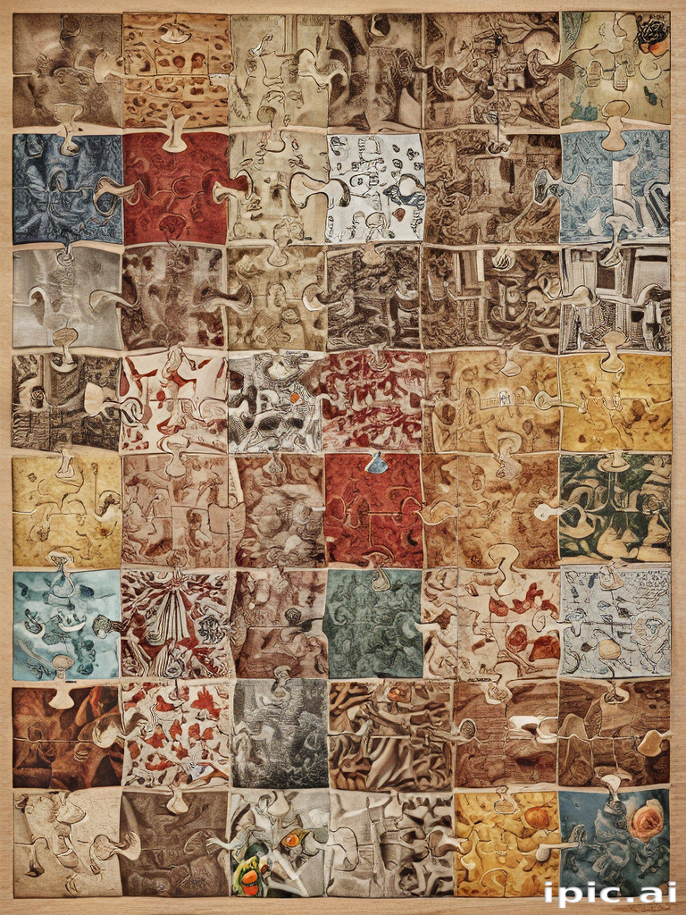 A Colorful Mosaic of Intricate Puzzle Pieces Celebrating Diverse