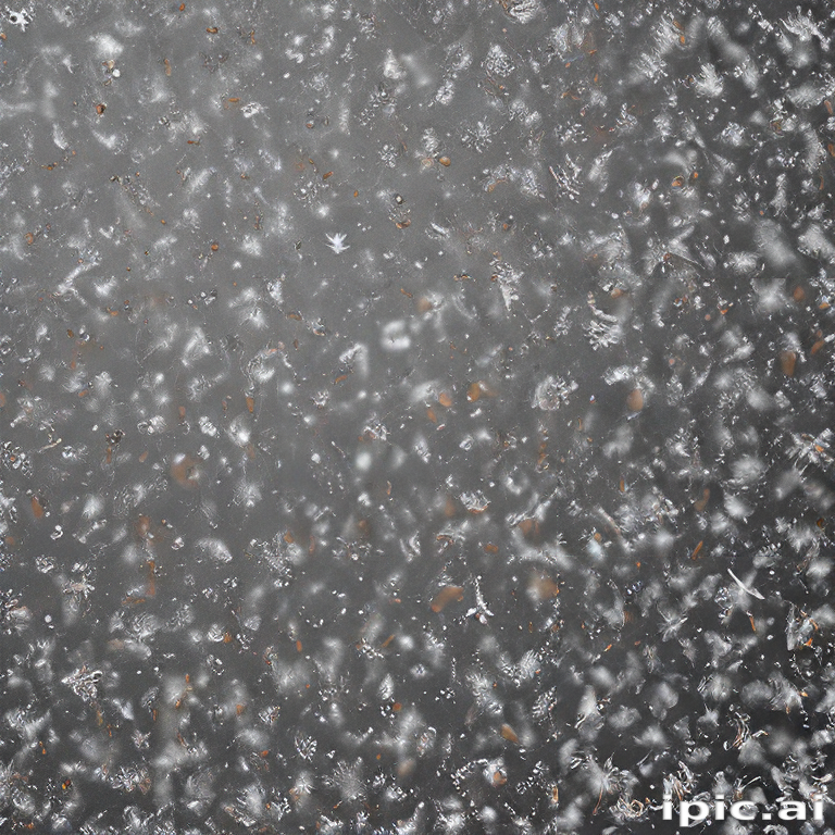 Delicate Snowflakes Gently Falling Against a Soft Gray Background in ...