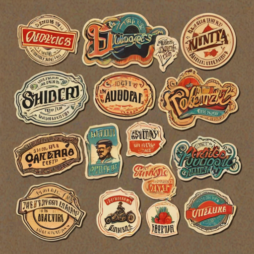 vintage stickers png