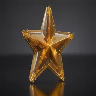 transparent gold star