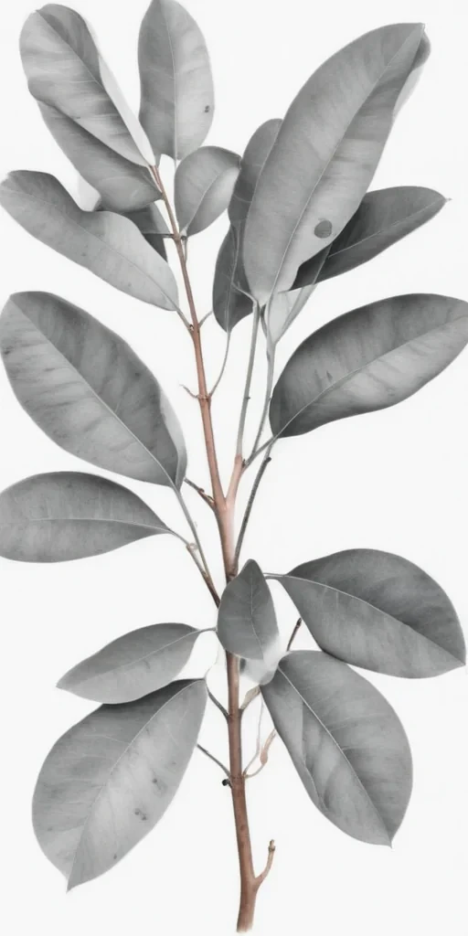 eucalyptus clipart black and white