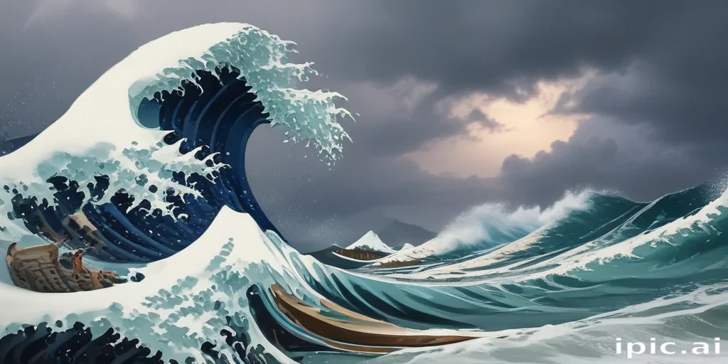 great wave wallpaper