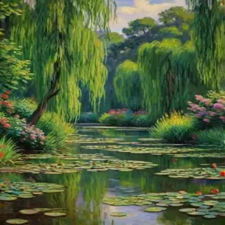 monet painting wallpaper