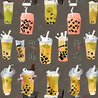 boba tea background