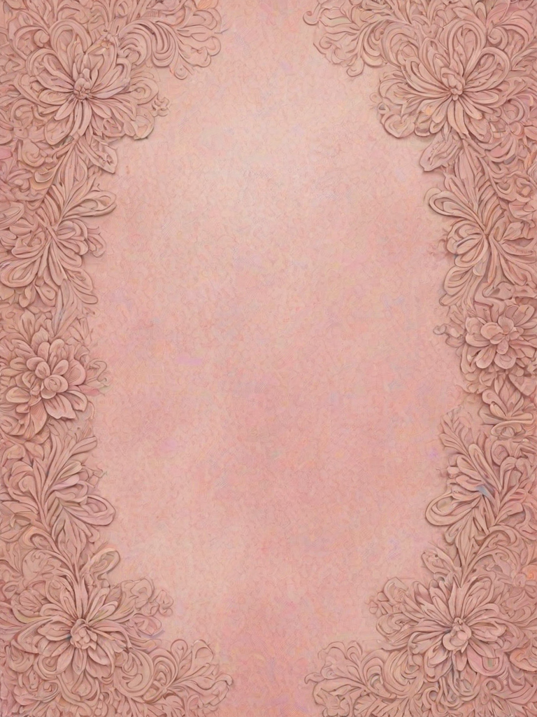 create a textured background in soft pink with ornate floral patterns along the edges
