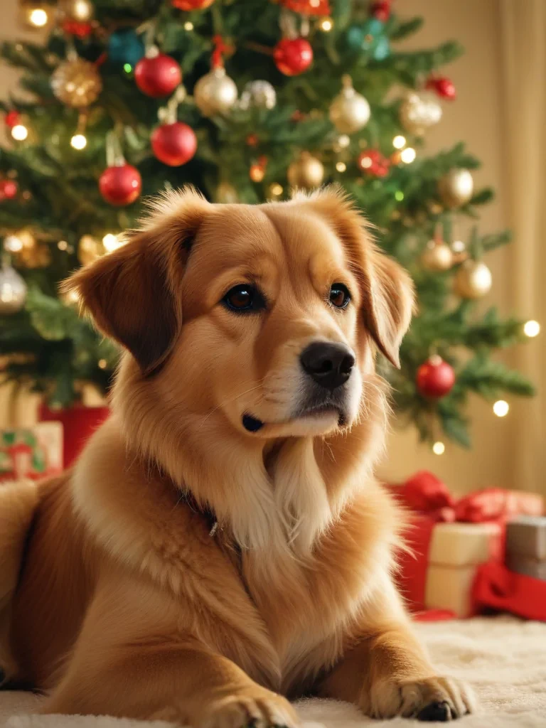 wallpaper christmas dog