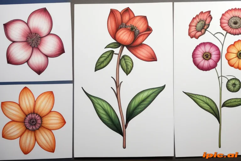 flower color drawings