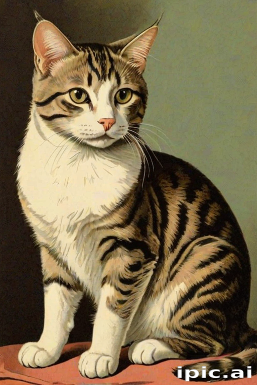 vintage cat illustration