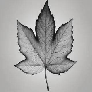 black and white leaf clip art