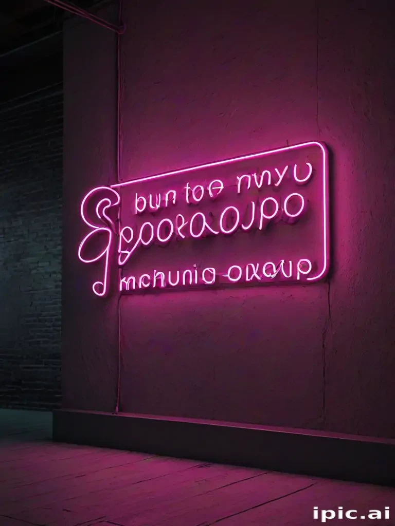 neon sign mockup