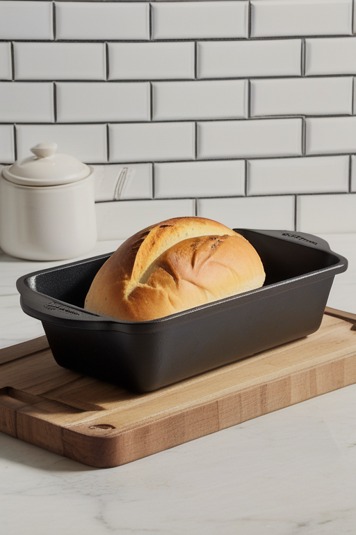 cast iron bread pan with lid