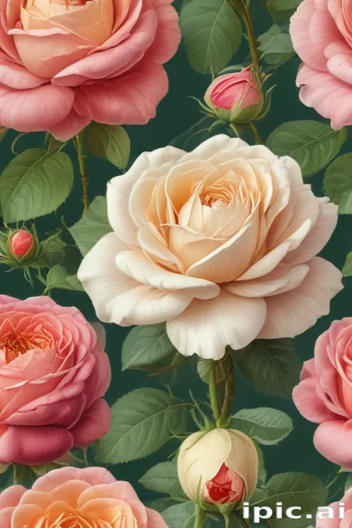 vintage rose illustration
