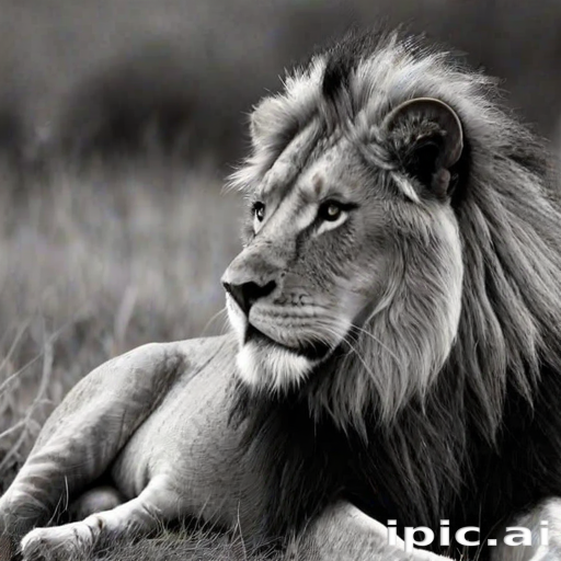 lion black and white pictures