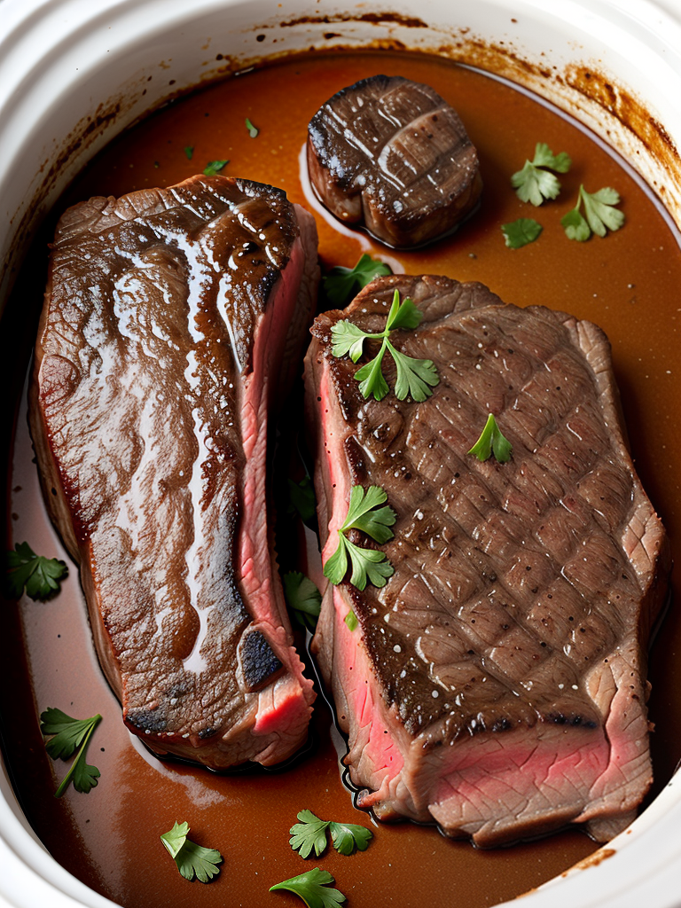 slow cooker rib eye steaks