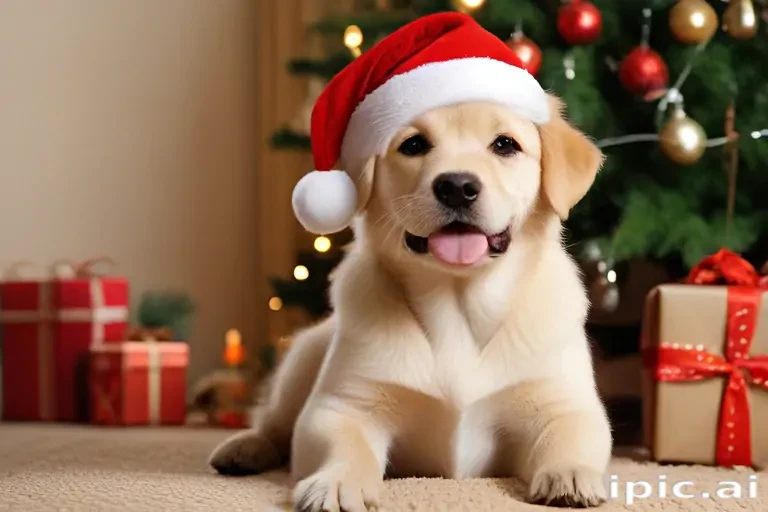 wallpaper christmas dog