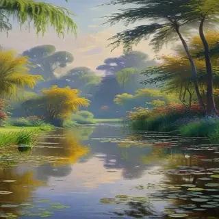 monet painting wallpaper