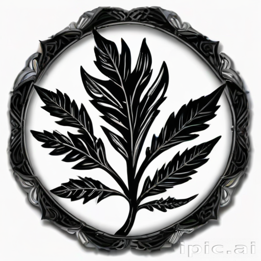 clipart leaf black and white